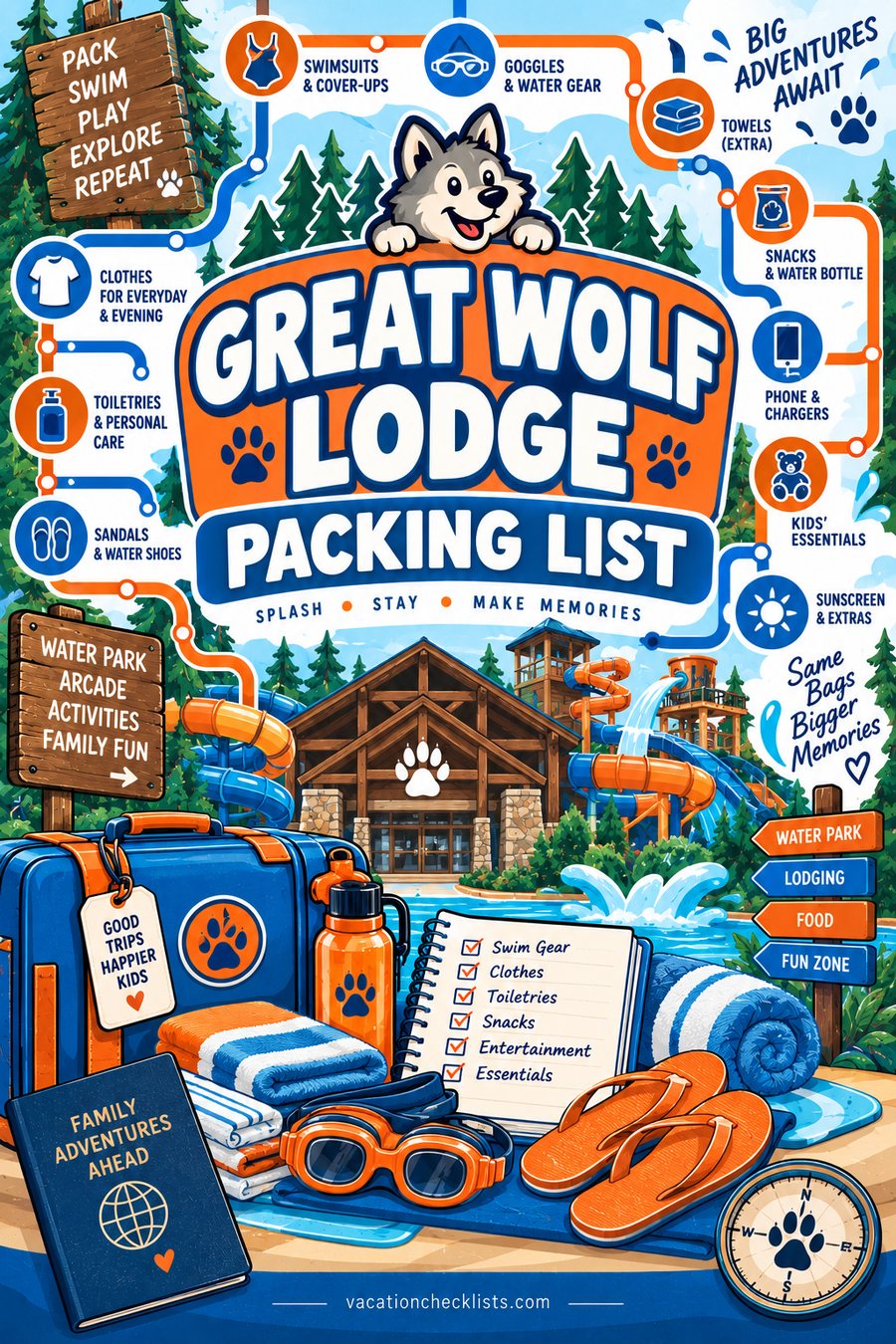 Great Wolf Lodge Packing List