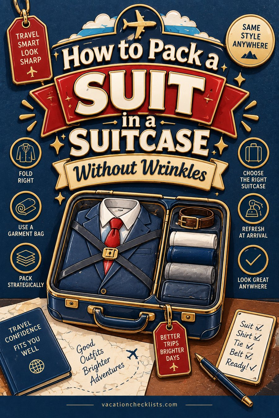 How to Pack a Suit in a Suitcase Without Wrinkles