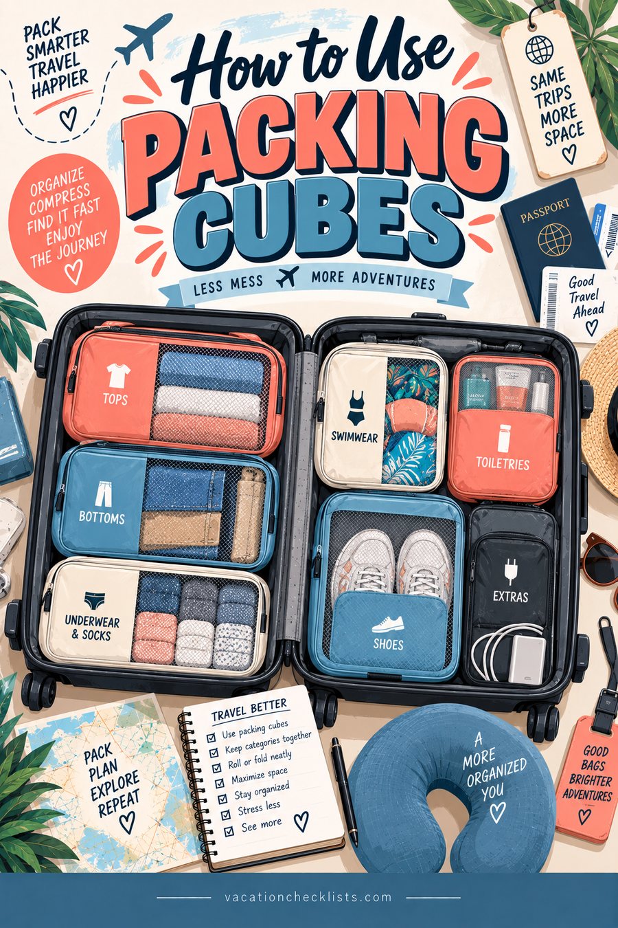 How to Use Packing Cubes Without Wasting Space