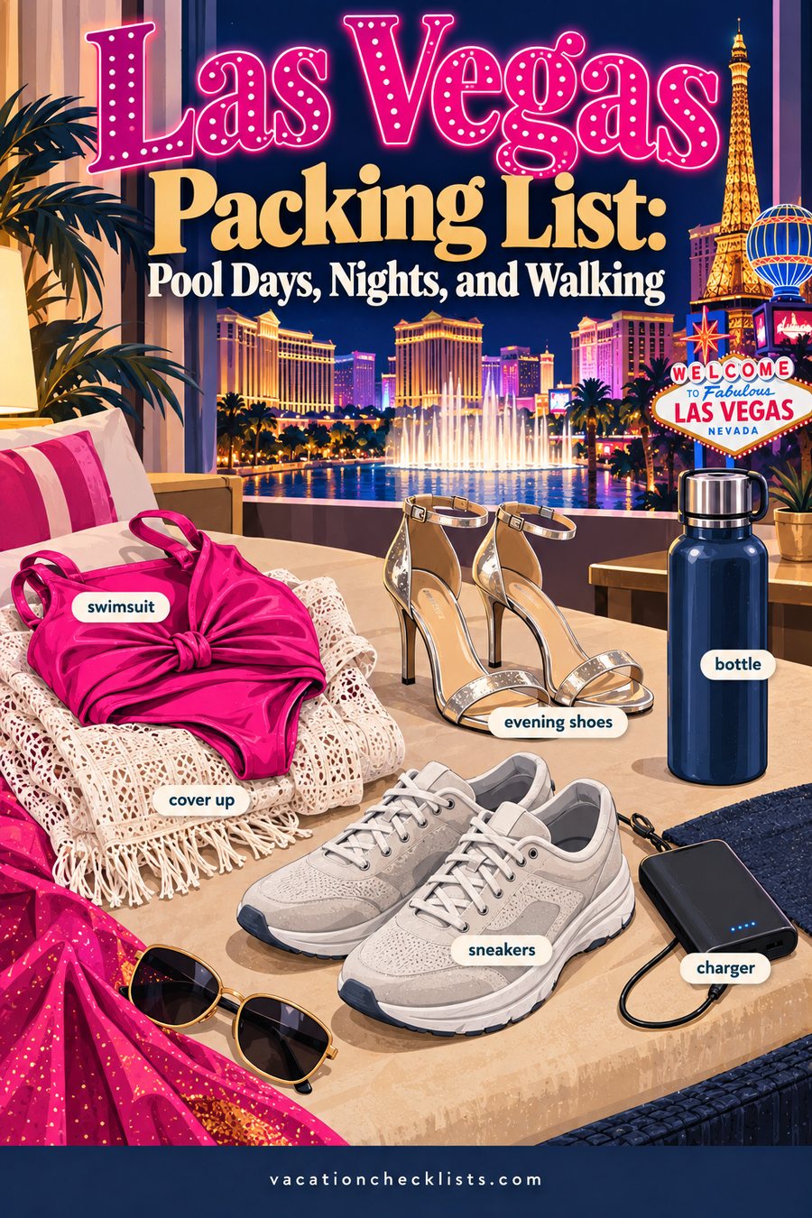Las Vegas Packing List: Pool Days, Nights, and Walking