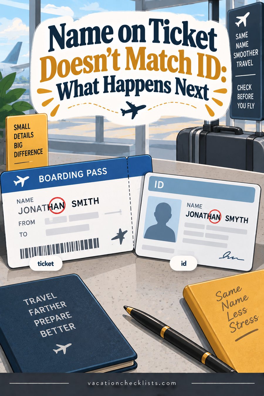 Name on Ticket Doesn't Match ID: What Happens Next