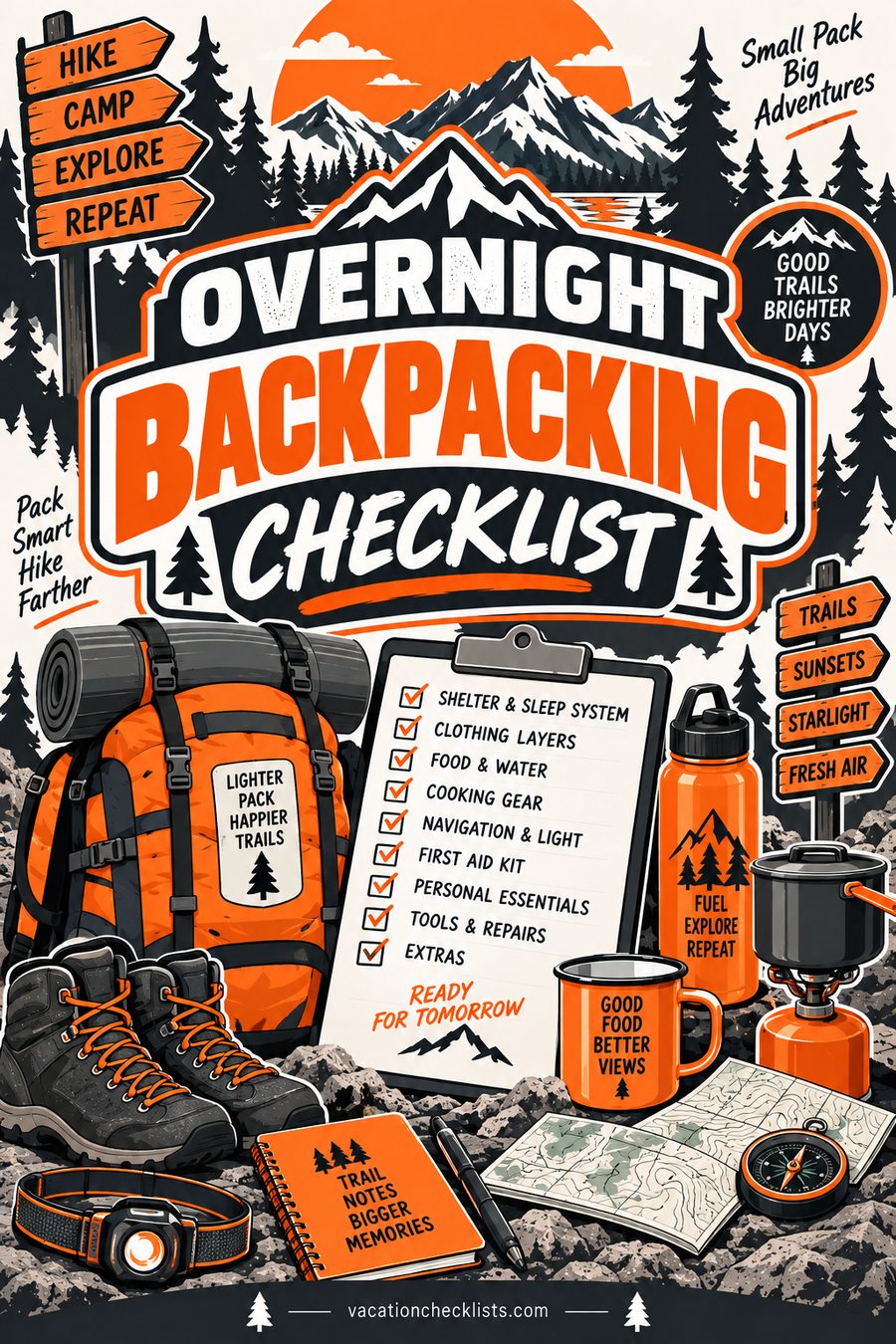 Overnight Backpacking Checklist