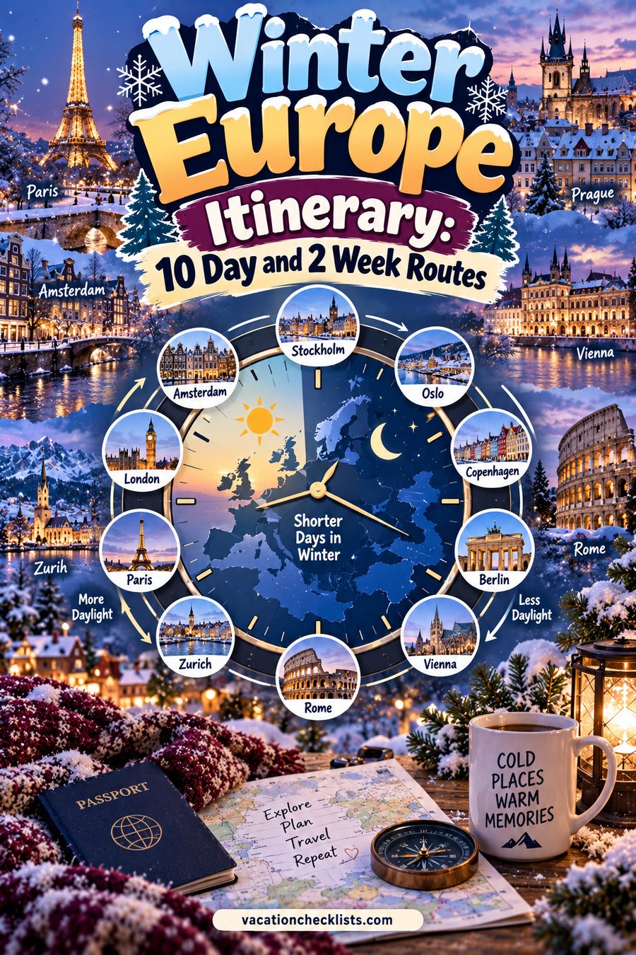 Winter Europe Itinerary: 10 Day and 2 Week Routes